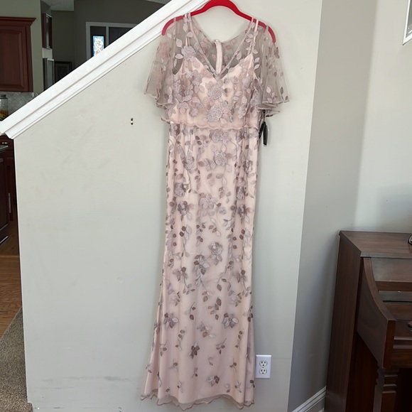 Adrianna Papell Embroidered Floral Mermaid Gown - Picture 6 of 13